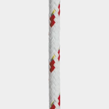 Cime al metro Regatta Ropes Top Sea, anima Haytex HT, calza in poliestere filato a 16 trefoli, bianco/rosso, Ø12 mm