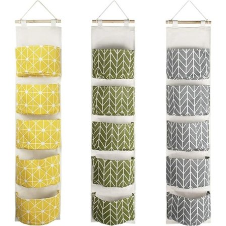 Hängande förvaringsväska med 5 fack, MOTASOM väggmonterad