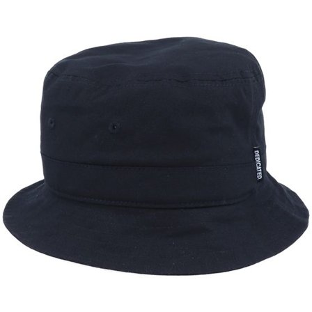 Dedicated - Svart bucket Hatt - Bucket Hat Logo Black Bucket @ Hatstore