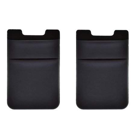 2 kpl Universaali Mobiililompakko/Korttikotelo - Itsekiinnittyvä musta