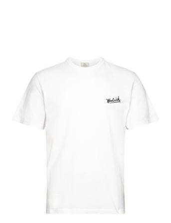 Photographic Tee T-shirts Short-sleeved Hvit WOOLRICH*Betinget Tilbud
