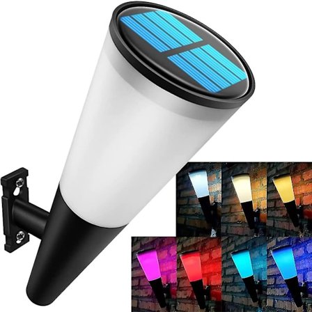 Solcelle-Væglampe Udendørs Væglampe Ip65 Vandafvisende Solcelle-Hekkelampe Solcelle-Sikkerhedslommelygte Lysende Sikker Villadørs Væglampe Solcelle-