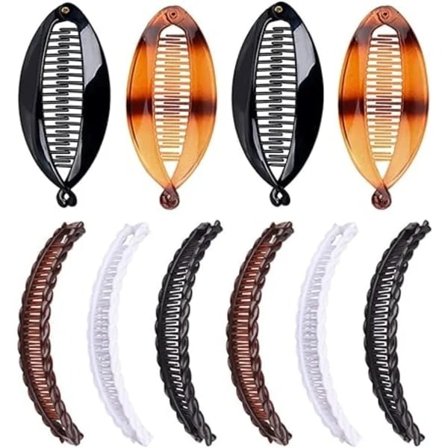 Bananaklemmer 10-pakning Hårklemmer Bananklemmer Fiskebeinsklemmer B
