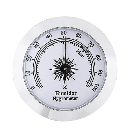 5cm Metal Hygrometer med Justerbar Kalibreringspeger (Sølv)