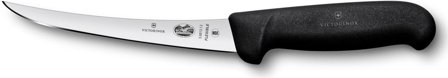 Victorinox Urbeningskniv 12 Cm Fibrox Smalt Flexibelt Svängt Skär Svart