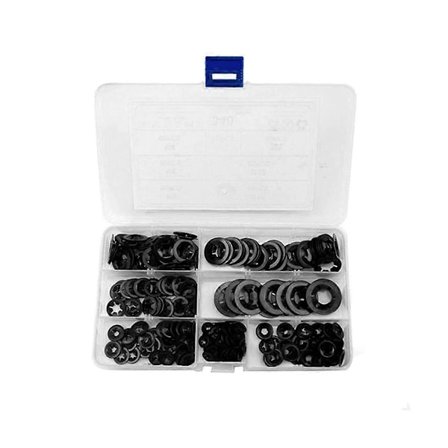 340 st M3M4M M6M8M10M12 Hål Retentionsring Lagerklämma 65 Mn Stål Stjärnlås Låsmutter Sortiment