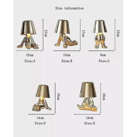 5 Styling-alternativ Thinker Lamp Collection Skrivbordsnattlampa Guld - D