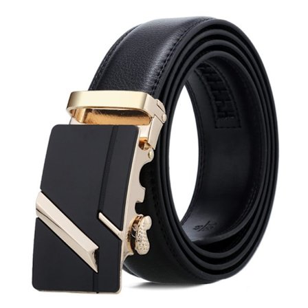 High Quality Automatic Buckle Belt for Men Simple Fashion Gold Business Belts for Men