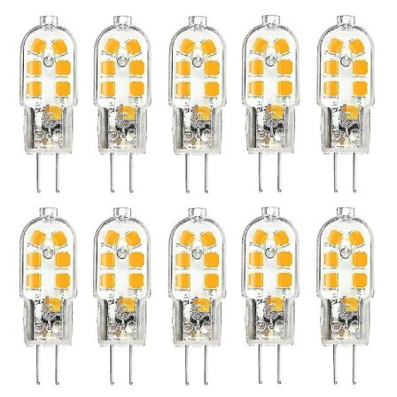 10 kpl G4 Led Corn Pin -lamppupalloa (AC/DC 12v: Lämmin valo 3000k)
