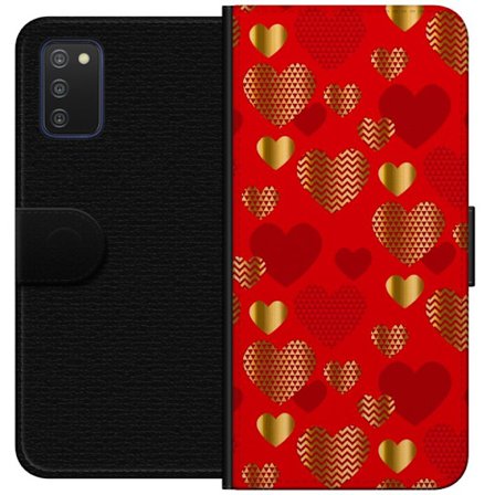 Kompatibelt Plånboksfodral till Samsung Samsung Galaxy A03s GoldenHearts