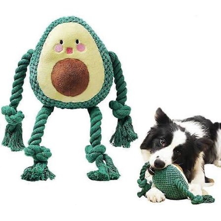 Hundelegetøj avocado hundelegetøj, hvalpelegetøj pibende hundelegetøj plys hundelegetøj kæledyrslegetøj til store hunde, mellemstore, små hvalpe[HK]