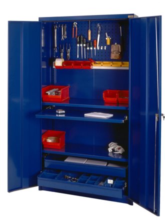 JiWa MF4UHBL Hylle til skap MF4, uttrekkbar Blå, Garasjeinnredning & oppbevaring