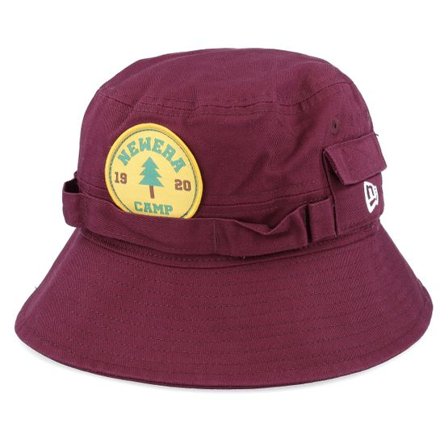 New Era - Röd bucket Hatt - Camp Patch Adventure Maroon Bucket @ Hatstore