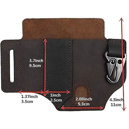 Monitoimityökalun nahkakotelo EDC-taskujärjestäjä avaimenpidikkeellä