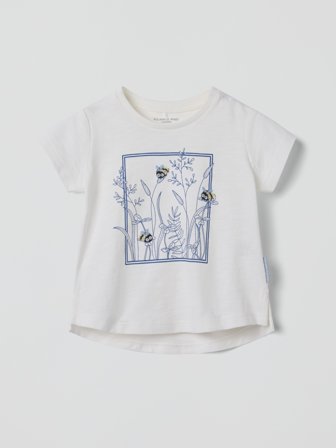 Polarn O. Pyret - Short-sleeved floral top - 62 - Childrenswear - white