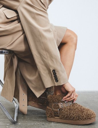 Bianco Varm Flatform Ankle Boot #Su - Beige - 38 x 210