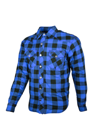 Motorshirt GMS Jaguar Flannel Blauw/Zwart XL
