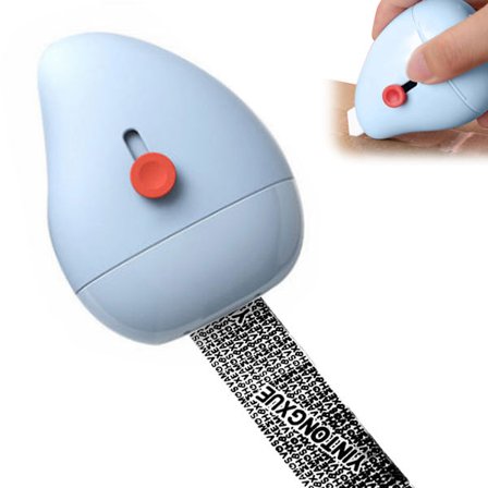 2-in-1 henkilöllisyyssuojan rullaleimasin sisäänvedettävällä laatikonavaajalla varkauksien ehkäisyyn