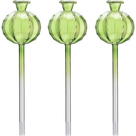 3-pack Cactus Shape Plant Självbevattning Device, Plant Waterer Självbevattningsglober Självvattnande spikar, söta former Aqua Bulbs, Grön