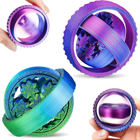 Fidget Spinnerit lapsille ja aikuisille, 2 kpl, 3D-tulostetut Fidget Spinner -lelut ADHD:hen, autismiin, aististressin lievitykseen, käsi-fidget 