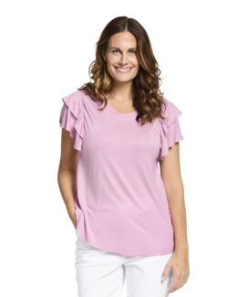 Topp med volangerm Gammelrosa - 48/50 - Åshild