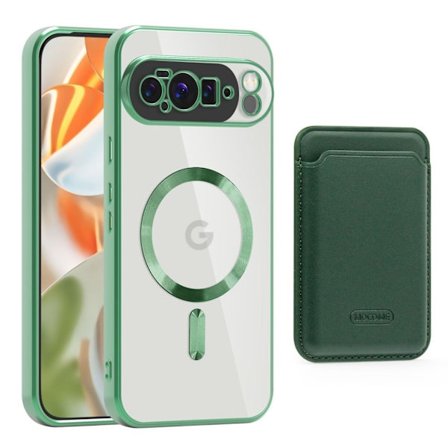 Google Pixel 10 Pro XL Case with Wallet - Green