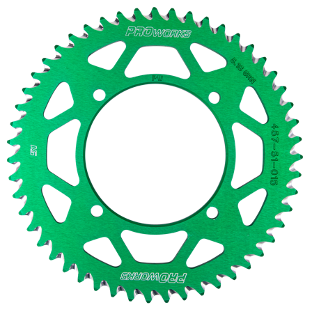 kettenrad Hinten Proworks Aluminum Grün - Kawasaki KX 85 17-14 2001-2023