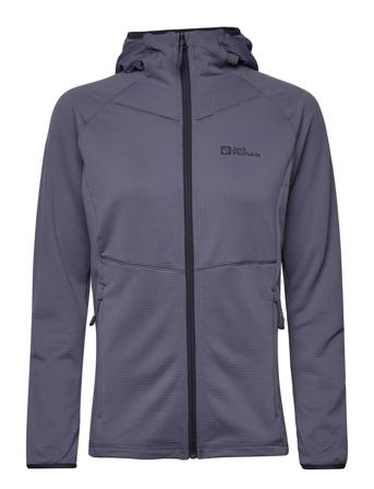 Kolbenberg Hooded Fz W Sweat-shirts & Hoodies Fleeces & Midlayers Marineblå Jack Wolfskin*Betinget Tilbud