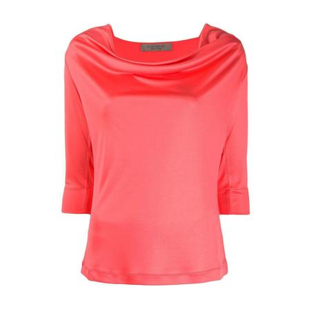 D.Exterior Cowl neck blouse , Rood , Dames , Maat: S