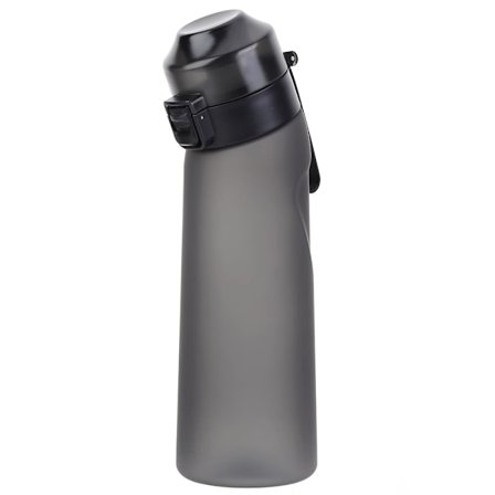 Mausteinen vesipullo 7 kapselilla Air Water Up Bottle Frosted Black 650 ml Air Startup Set Vesi-kuppi leirintään 0