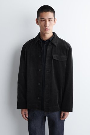 COS Cotton-Corduroy Overshirt in Black - Men