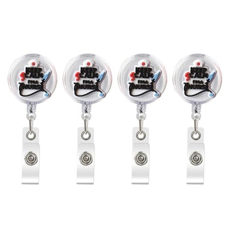 4st infällbar nyckelringsemblem Reel Clip 4Pcs - on stock