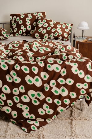 Jotex - Dynetrekksett Dobbeltseng Økologisk Brun - OVO - Kjøp Dobbeltseng hos Jotex