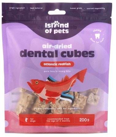 Island of Pets Air-dried Atlantic Redfish Dental Cubes 200 g