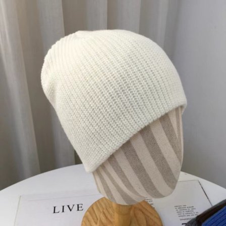 Beanie Hue Strikket Hue HVID