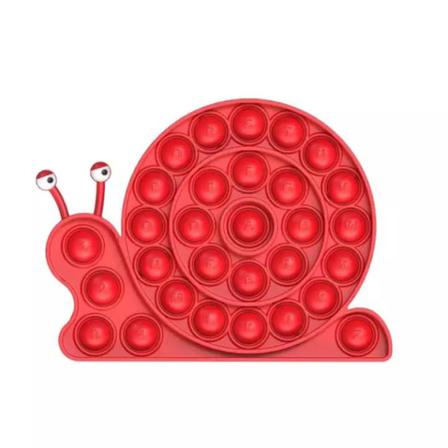 Pop It Fidget Toy - Flera Färger & Modeller - Snigel - Röd Röd