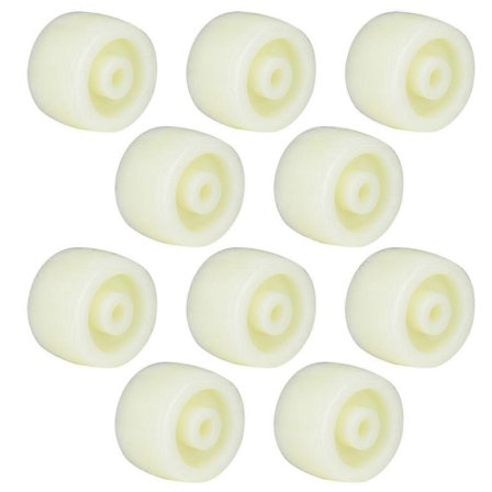 10 st 1,5 tums nylonhjul nylon runt remskiva hjul 40 kg maximal belastning