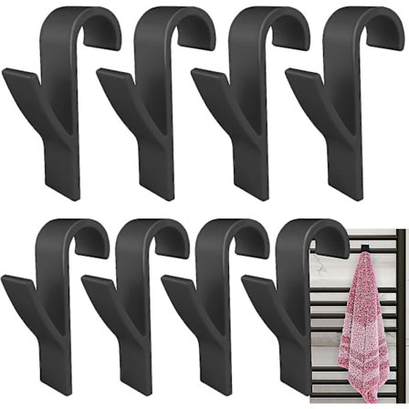 8 st Handduksradiatorfästen Krokar, Handduksradiator Krokar, Radiator Handduksstång Hängare Krokar För Handdukar