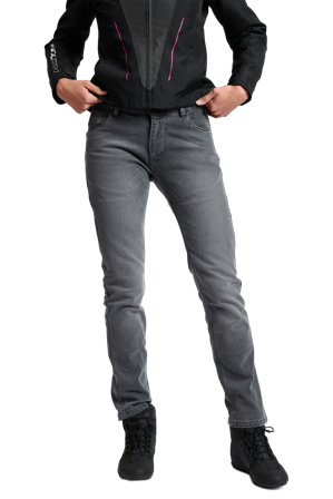 Motorradhose Ixon Billie Ausgewaschen Waschgrau 28