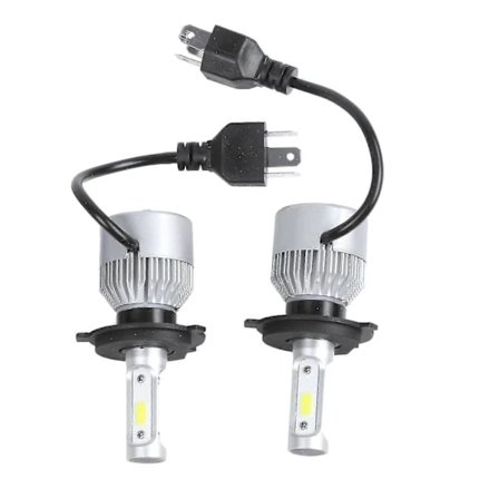 2 x S2 H4 72W 8000LM LED-strålkastare Bil Hi/Lo-ljus Automatiska glödlampor 6000K Vit