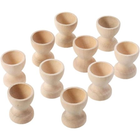 12 stk. Treet Eggkoppholdere Står DIY Blank Uferdig Treet Eggvisninger for DIY Påskedekorasjon