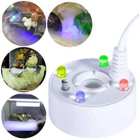 4 LED Dimmaskin för Damm Vattendimma Maskin för Vattenfontän Akvarium, vit