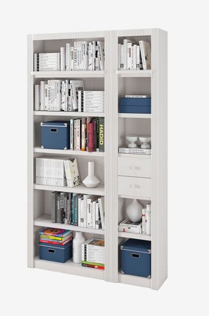 Loft24 - Overskab S Billie - Hvid - Bogreoler - Fra Homeroom