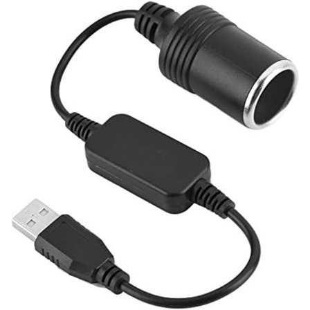 1,2 m USB A hane till 12V hona cigarettändaruttag omvandlare