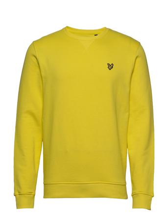 Crew Neck Sweatshirt Sweat-shirt Tröja Gul Lyle & Scott