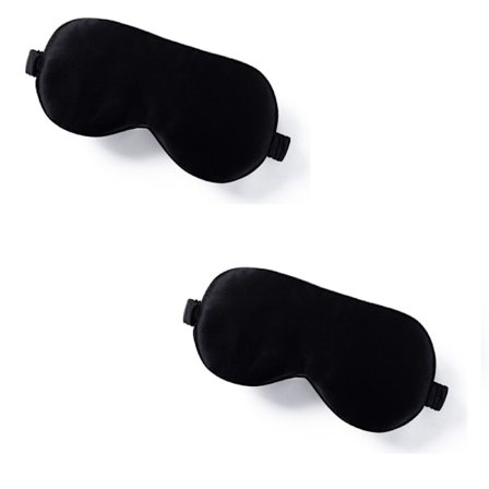 Sovemaske morbærsilke 2-pak Black