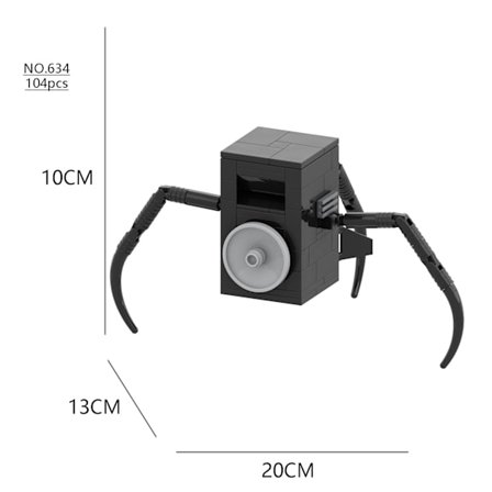Monitor vs Toilet Man's Building Block Toy Model Handgjord