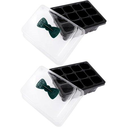 2 KPL Mustat Idätysalustat Tuuletusaukoilla Helppokäyttöiset Alustat Puutarhanhoitoon