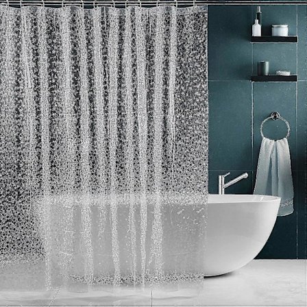 Duschdraperi, Eva Vattentäta Duschdraperier Badrum Toalett Mögelbeständigt Duschdraperi, Antibakteriellt 180x200cm, Halvtransparent