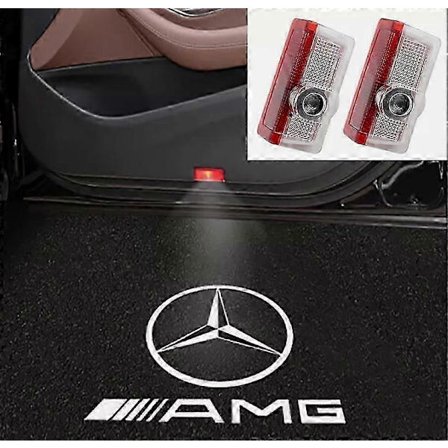 2x Fr Mercedes W176 W177 W205 W213 W212 W247 C43 C53 Amg Led Projektor Dørlys